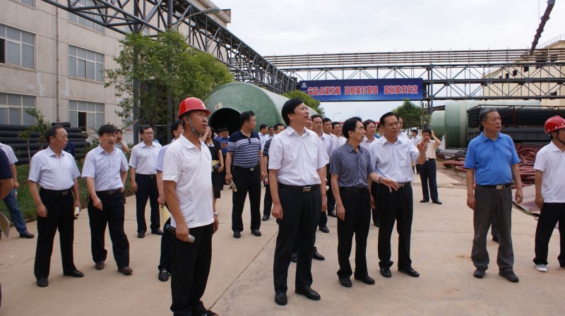 市人大常委会主任李少敏带领重大项目暨产业集聚区建设观摩督导组到我公司检查指导