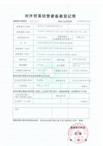 对外贸易经营者备案登记表